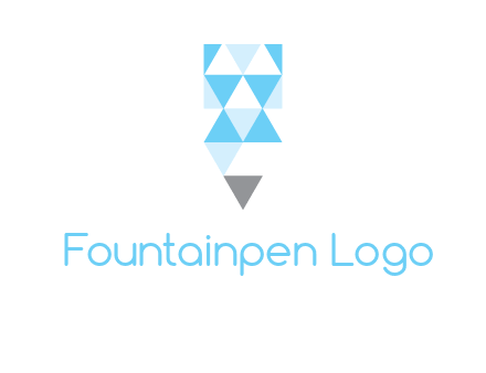 polygons pencil shape logo