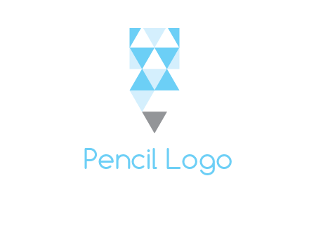 polygons pencil shape logo