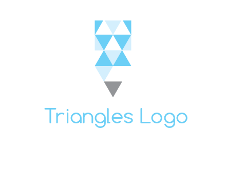 polygons pencil shape logo