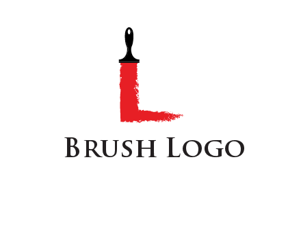 paint brush forming letter l shape logo