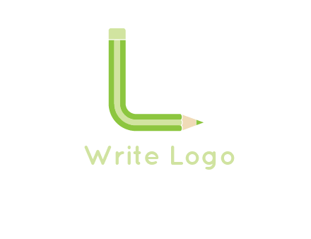 letter L forming film pencil logo