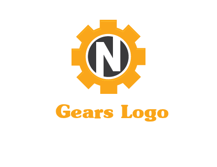 letter n in center of a gear logo