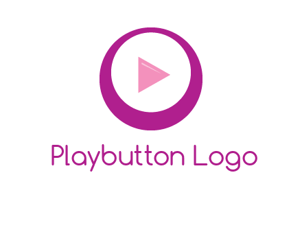 play button inside of a circle logo