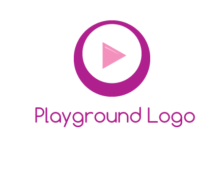 play button inside of a circle logo