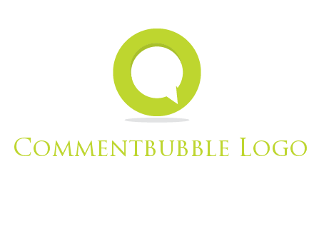 talking bubble is inside the letter o logo