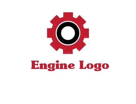 Letter o inside the gear logo
