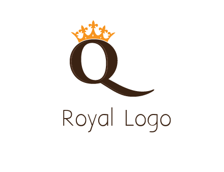 crown on letter q logo