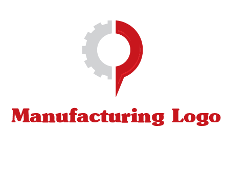 Half gear is incorporated with navigation symbol logo