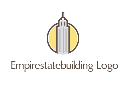 circle and empire state building logo