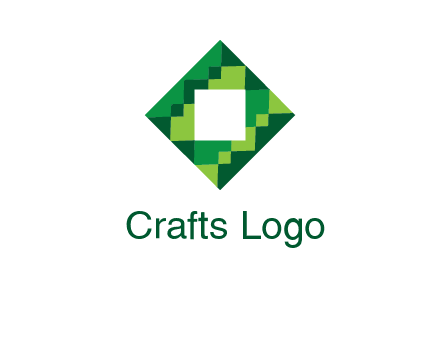 square in pixel pattern tile logo