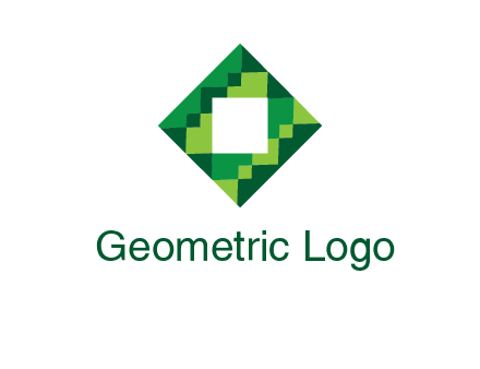 square in pixel pattern tile logo