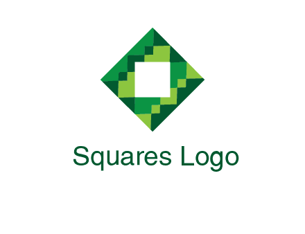 square in pixel pattern tile logo