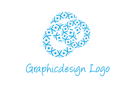 Motif pattern in circles mandala logo