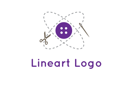 button and stitch line logo