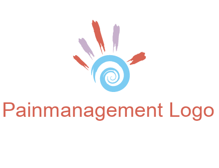 Painting hand make swirl logo