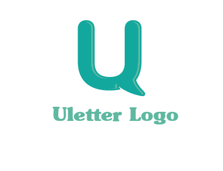 Letter u with chat bubble logo