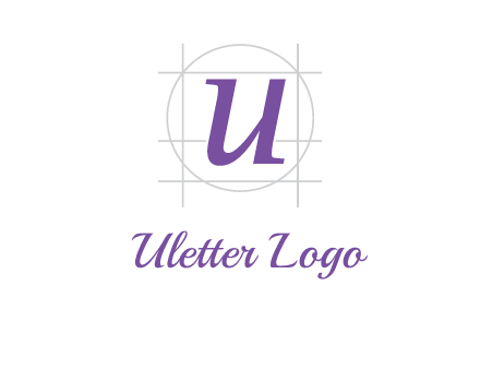 Letter u in circle logo