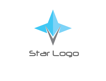 letter v star logo