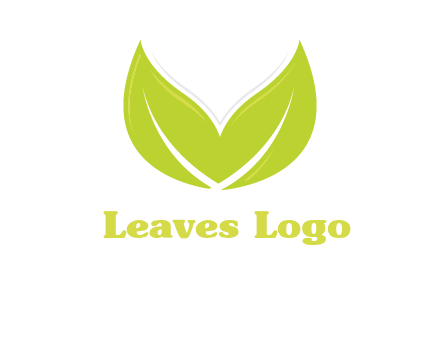 letter v leaves logo