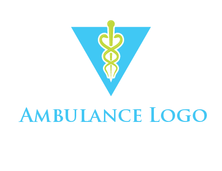 caduceus in triangle logo