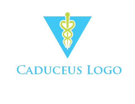 caduceus in triangle logo