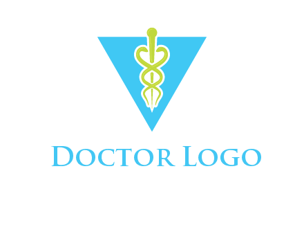 caduceus in triangle logo