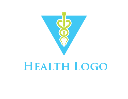 caduceus in triangle logo