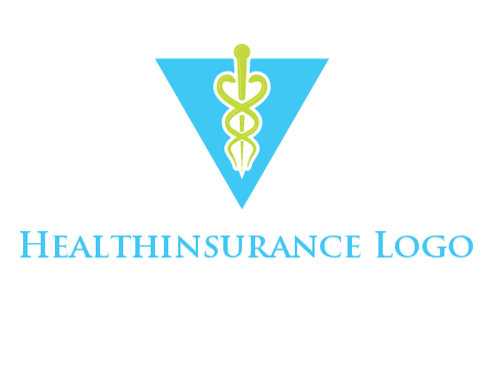 caduceus in triangle logo