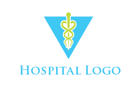 caduceus in triangle logo