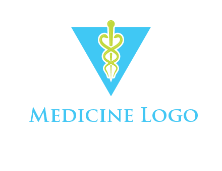 caduceus in triangle logo