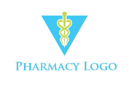 caduceus in triangle logo