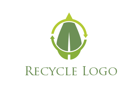 leaf and rotating arrows logo