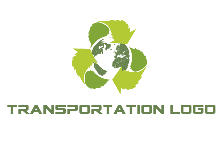 recycle leaf and globe logo