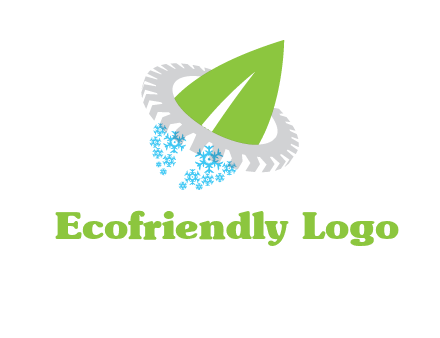 leaf and snowflake logo