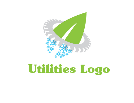 leaf and snowflake logo