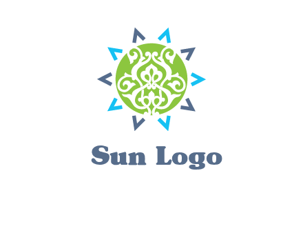 ornament in sun logo