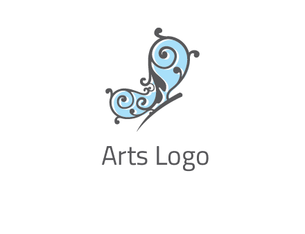 ornamental butterfly logo