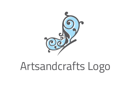 ornamental butterfly logo