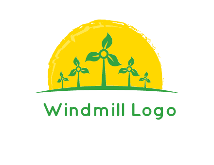 leaves wind turbine logo