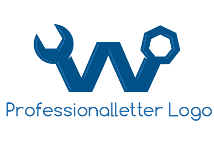 letter w wrench logo