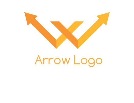 letter w arrow logo