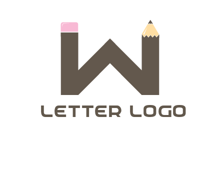 letter W pencil logo