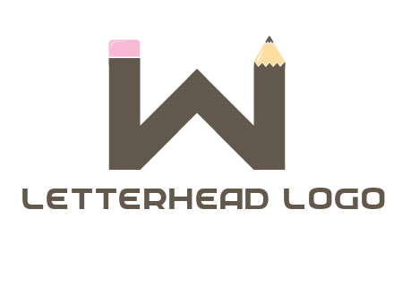 letter W pencil logo