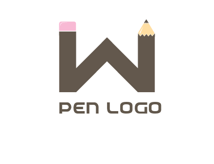 letter W pencil logo