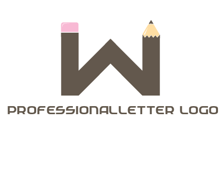 letter W pencil logo