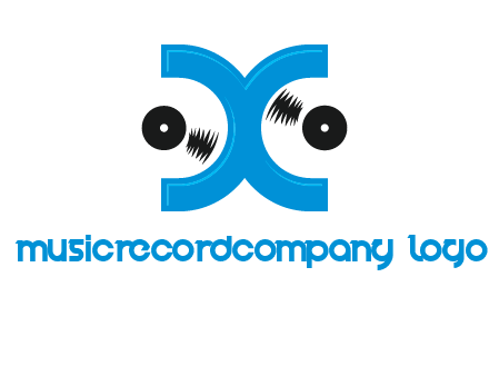 Letter X and music disc logo