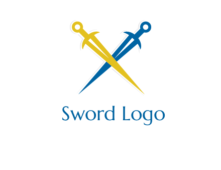 swords in letter X logo