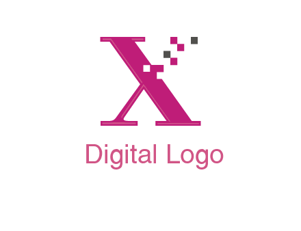 letter x pixels logo