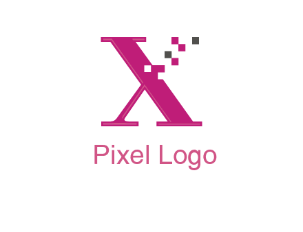 letter x pixels logo