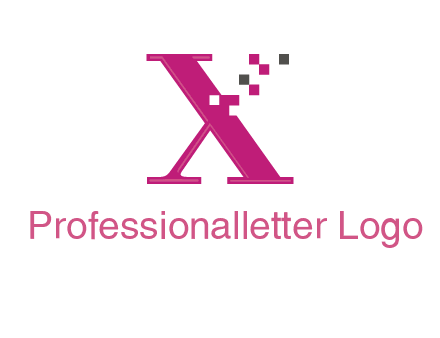 letter x pixels logo